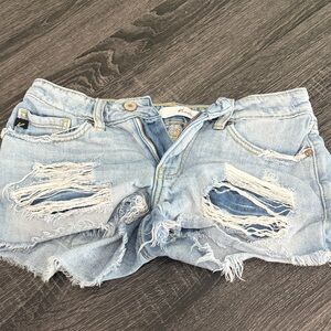 KanCan Light Blue Ripped Jean Shorts